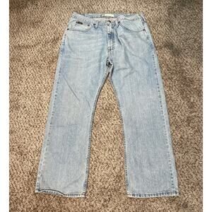 Lee Regular Bootcut Light Blue Denim Jeans Men Size 38